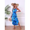 image:imageEkouaer Womens Swimsuit Beach Cover Up Dress Spaghetti Strap V Neck Swimwear A Line 2026 Bathing Suit Coverups with PocketsBlue Hawaiian