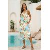 image:imageEkouaer Womens Swimsuit Beach Cover Up Dress Spaghetti Strap V Neck Swimwear A Line 2026 Bathing Suit Coverups with PocketsMulticolor Pictorial