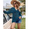 image:imageEkouaer Womens Swimsuit Cover Ups Sexy Crochet Swim Coverup Long Sleeve Bathing Suit Summer Vacation OutfitsD Bluegreen