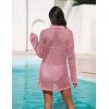image:imageEkouaer Womens Swimsuit Cover Ups Sexy Crochet Swim Coverup Long Sleeve Bathing Suit Summer Vacation OutfitsHot Pink