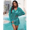 image:imageEkouaer Womens Swimsuit Cover Ups Sexy Crochet Swim Coverup Long Sleeve Bathing Suit Summer Vacation OutfitsMint Green