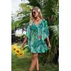 image:imageEkouaer Womens Swimsuit Coverup 2026 Sheer Chiffon Floral Print Sexy Bathing Suit Cover Up Swimwear BeachwearTurtle
