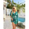 image:imageEkouaer Womens Swimsuit Coverup 2026 Sheer Chiffon Floral Print Sexy Bathing Suit Cover Up Swimwear BeachwearTurtle