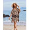 image:imageEkouaer Womens Swimsuit Coverup Chiffon Floral Bathing Suit Cover Up Ruffled Summer Beachwear Bikini Coverups S3XLBohemia Black