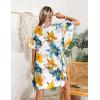 image:imageEkouaer Womens Swimsuit Coverup Chiffon Floral Bathing Suit Cover Up Ruffled Summer Beachwear Bikini Coverups S3XLFloral Yellow