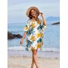 image:imageEkouaer Womens Swimsuit Coverup Chiffon Floral Bathing Suit Cover Up Ruffled Summer Beachwear Bikini Coverups S3XLFloral Yellow