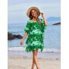 image:imageEkouaer Womens Swimsuit Coverup Chiffon Floral Bathing Suit Cover Up Ruffled Summer Beachwear Bikini Coverups S3XLGreen
