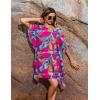 image:imageEkouaer Womens Swimsuit Coverup Chiffon Floral Bathing Suit Cover Up Ruffled Summer Beachwear Bikini Coverups S3XLMulticolor1