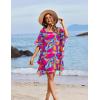 image:imageEkouaer Womens Swimsuit Coverup Chiffon Floral Bathing Suit Cover Up Ruffled Summer Beachwear Bikini Coverups S3XLMulticolor1
