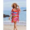 image:imageEkouaer Womens Swimsuit Coverup Chiffon Floral Bathing Suit Cover Up Ruffled Summer Beachwear Bikini Coverups S3XLMulticolor2