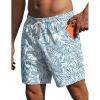 Light Blue-palm Leaf