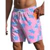 image:imageEkouaer Mens Swim Trunks 7 Inch Quick Dry Breathable Board Shorts Beach Bathing Suit Lightweight Swimsuit SwimwearPinkblue Turtles