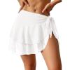 image:imageEkouaer Sarong Wraps for Women Chiffon Beach Swimsuit Coverup Sheer Short Bathing Suit Cover Up Skirt for SwimwearWhite