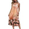 Brown Orange Floral