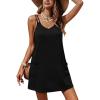 image:imageEkouaer Swimsuit Coverup for Women Sleeveless V Neck Bathing Suit Cover Up Summer Swimwear Beach Cover Ups with PocketsBlack