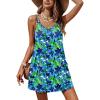 image:imageEkouaer Swimsuit Coverup for Women Sleeveless V Neck Bathing Suit Cover Up Summer Swimwear Beach Cover Ups with PocketsFloral Blue Green