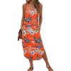 image:imageEkouaer Womens Swimsuit Beach Cover Up Dress Spaghetti Strap V Neck Swimwear A Line 2026 Bathing Suit Coverups with PocketsOrange Hawaiian