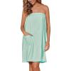 image:imageEkouaer Womens Towel Wrap Soft Lightweight Shower Wrap Absorbent Spa Body Wrap Bath Robe with Velcro SLMint Green