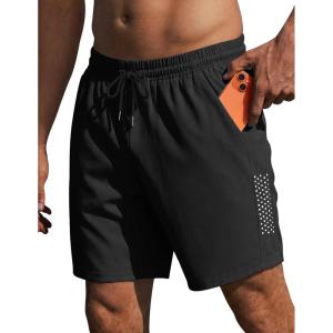 image:imageEkouaer Mens Swim Trunks 7 Inch Quick Dry Breathable Board Shorts Beach Bathing Suit Lightweight Swimsuit SwimwearBlack