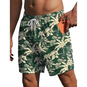 image:imageEkouaer Mens Swim Trunks 7 Inch Quick Dry Breathable Board Shorts Beach Bathing Suit Lightweight Swimsuit SwimwearGreenpalm Tree