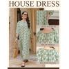 image:imageEkouaer Moo Moos for Women 34 Sleeve Long Nightgowns House Dresses with Pocket S3XLGreen Boho