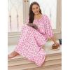 image:imageEkouaer Moo Moos for Women 34 Sleeve Long Nightgowns House Dresses with Pocket S3XLPink Flower