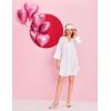 image:imageEkouaer Satin Nightgowns for Women Silk Sleepwear Button Down Sleepshirt 34 Sleeve VNeck Nightshirts with Pockets01 White