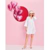 image:imageEkouaer Satin Nightgowns for Women Silk Sleepwear Button Down Sleepshirt 34 Sleeve VNeck Nightshirts with PocketsWhite
