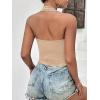 image:imageEkouaer Women Halter Top Backless Scroop Neck Slim Stretchy Ribbed Knit Camisole Crop Tops SXXLBeige