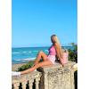 image:imageEkouaer Women Halter Top Backless Scroop Neck Slim Stretchy Ribbed Knit Camisole Crop Tops SXXLHot Pink