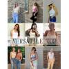 image:imageEkouaer Women Halter Top Backless Scroop Neck Slim Stretchy Ribbed Knit Camisole Crop Tops SXXLNavy