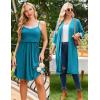 image:imageEkouaer Women Lace Maternity Nursing Gown and 34 Sleeve Robe Set Double Layer Breastfeeding Nightgown Slip Dress amp BathrobeBlue Green