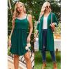 image:imageEkouaer Women Lace Maternity Nursing Gown and 34 Sleeve Robe Set Double Layer Breastfeeding Nightgown Slip Dress amp BathrobeLake Green