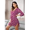 image:imageEkouaer Womens Nightgown V Neck Striped Button Down Sleepwear 34 Sleeves Nightshirts Soft Button Sleep Dress SXXLLove Print