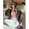 image:imageEkouaer 2 Pack Long Sleeve Shirts for Womens Scoop Neck Tops Slim Fit Undershirts Basic Thermal Tee ShirtBlackPink