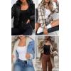 image:imageEkouaer 2 Pack Long Sleeve Shirts for Womens Scoop Neck Tops Slim Fit Undershirts Basic Thermal Tee ShirtWhitePink