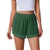 image:imageEkouaer Pajama Shorts Women Soft Sleep Shorts Casual Lounge Shorts Cute High Waist Pajama Bottom Comfy Split Side Pj BottomGreen