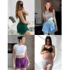 image:imageEkouaer Pajama Shorts Women Soft Sleep Shorts Casual Lounge Shorts Cute High Waist Pajama Bottom Comfy Split Side Pj BottomGrey