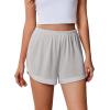 image:imageEkouaer Pajama Shorts Women Soft Sleep Shorts Casual Lounge Shorts Cute High Waist Pajama Bottom Comfy Split Side Pj BottomLight Grey