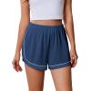 image:imageEkouaer Pajama Shorts Women Soft Sleep Shorts Casual Lounge Shorts Cute High Waist Pajama Bottom Comfy Split Side Pj BottomNavy Blue