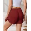 image:imageEkouaer Pajama Shorts Women Soft Sleep Shorts Casual Lounge Shorts Cute High Waist Pajama Bottom Comfy Split Side Pj BottomWine Red