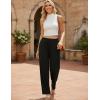 image:imageEkouaer Soft Pajama Pants for Women Elastic Waist Casual Lounge Yoga Pj Bottoms with PocketsBlack