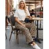 image:imageEkouaer Soft Pajama Pants for Women Elastic Waist Casual Lounge Yoga Pj Bottoms with PocketsBlack Leopard
