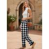 image:imageEkouaer Soft Pajama Pants for Women Elastic Waist Casual Lounge Yoga Pj Bottoms with PocketsBlack White Plaid