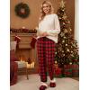 image:imageEkouaer Soft Pajama Pants for Women Elastic Waist Casual Lounge Yoga Pj Bottoms with PocketsRed Black Plaid
