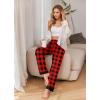 image:imageEkouaer Soft Pajama Pants for Women Elastic Waist Casual Lounge Yoga Pj Bottoms with PocketsRed Black Plaid