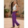 image:imageEkouaer Soft Pajama Pants for Women Elastic Waist Casual Lounge Yoga Pj Bottoms with PocketsWineberry