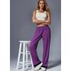 image:imageEkouaer Soft Pajama Pants for Women Elastic Waist Casual Lounge Yoga Pj Bottoms with PocketsWineberry