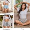 image:imageEkouaer Womens 2 Pack Pajama Shorts Comfy Lounge Bottom Y2k Printed Sleep Short with Pockets Pj Bottoms SXXLBlackGrey