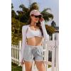image:imageEkouaer Womens 2 Pack Pajama Shorts Comfy Lounge Bottom Y2k Printed Sleep Short with Pockets Pj Bottoms SXXLBlackGrey